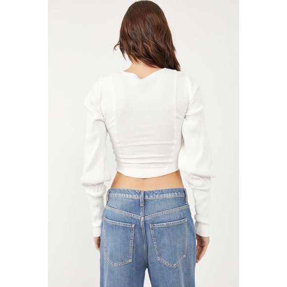 NWT Free People Petra Top / Bright White - Picture 3 of 7